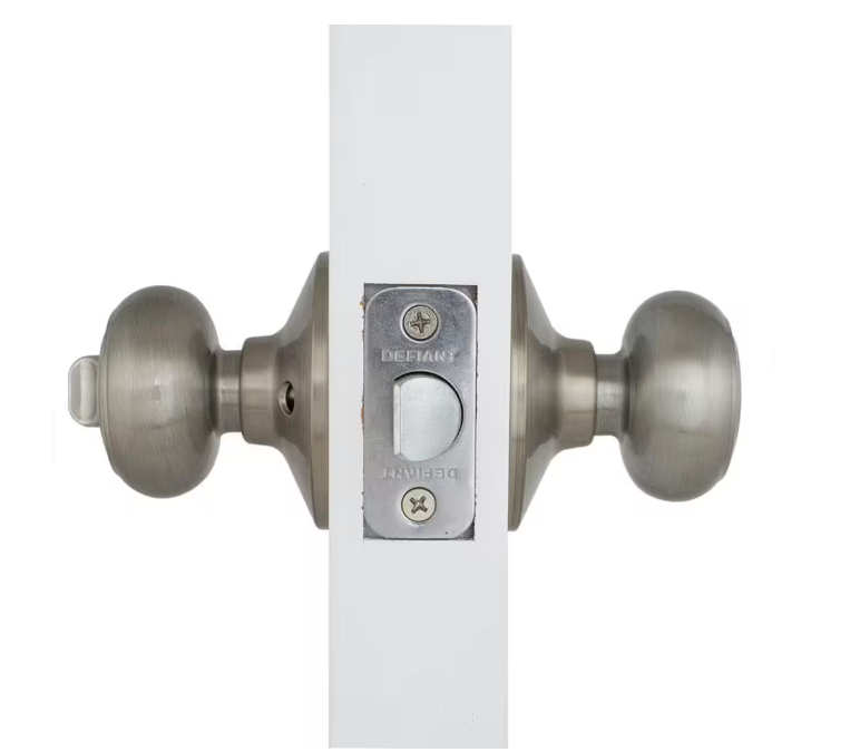 Defiant Hartford Satin Nickel Bed/Bath Door Knob Contractor Pack (6-Pack)
