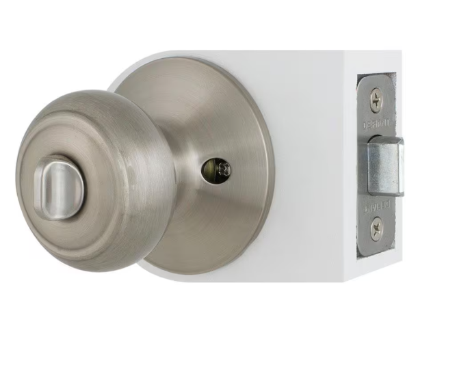 Defiant Hartford Satin Nickel Bed/Bath Door Knob Contractor Pack (6-Pack)