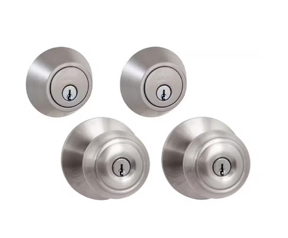 Defiant Hartford Satin Nickel Single Cylinder Keyed Entry Project Pack