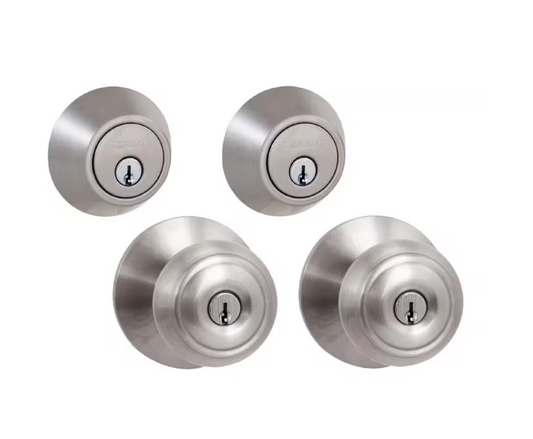 Defiant Hartford Satin Nickel Single Cylinder Keyed Entry Project Pack