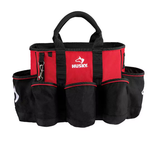 Husky 14 in. 15 Pocket Open Top Supply Tool Bag