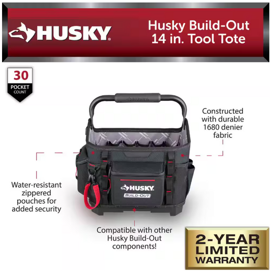 Husky Build-Out 14 in. Tool Tote