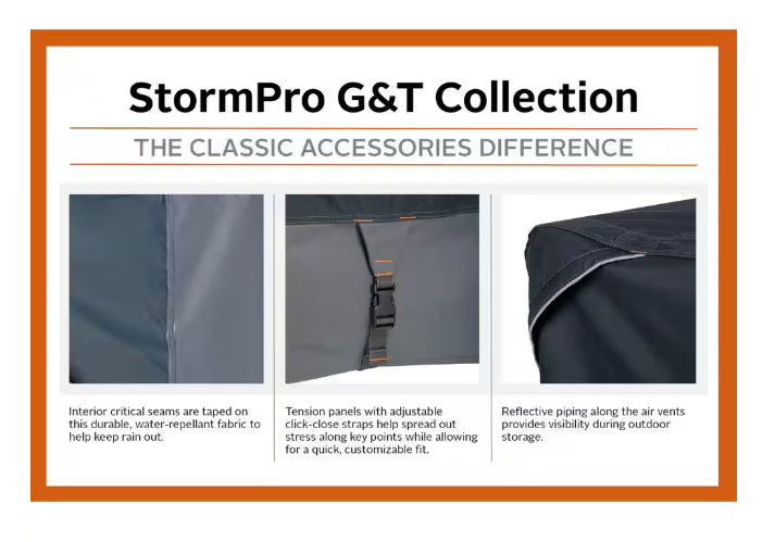 Classic Accessories StormPro RainProof 47 in. L x 31 in. W x 40 in. H Heavy-Duty Snow Thrower Cover