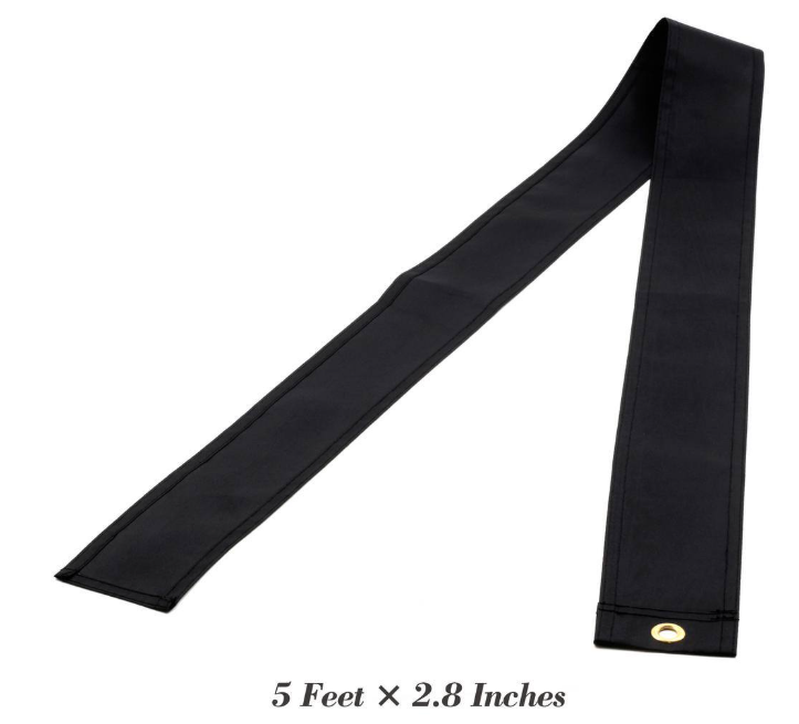 ANLEY 5 ft. x 2.5 in Mourning Flag Streamer Half-Mast Mourning Ribbon Double Stitched Honoring The Fallen Half