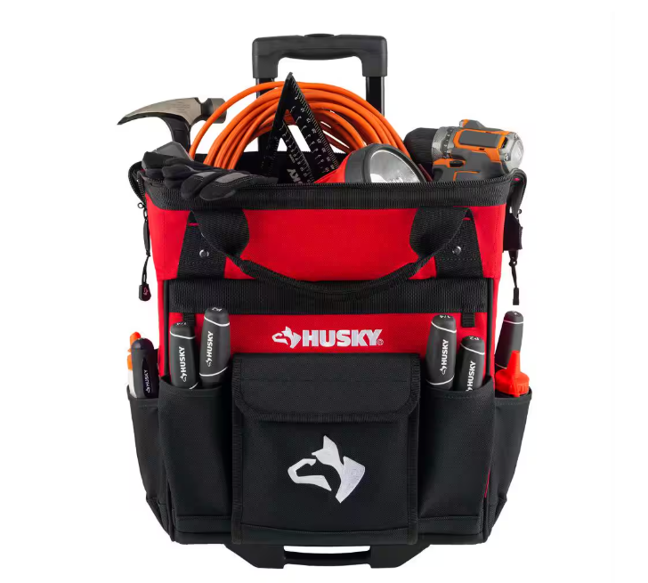 Husky 14 in. 13 Pocket Rolling Tool Bag