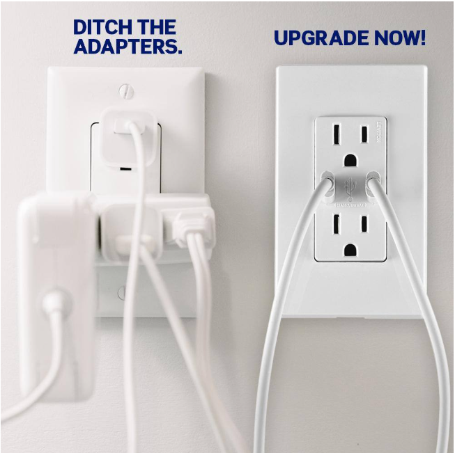 Leviton Decora 15 Amp Tamper Resistant Duplex Outlet with 30W USB-C Power Delivery Charger, Light Almond, (1-Pack) T5635-T