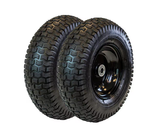 REALWORK 13" Pneumatic Replacement Wheel for Garden Equipment 2-Pack