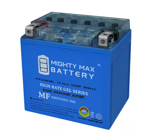 MIGHTY MAX BATTERY YTX14-BS GEL Battery Replacement for Honda Pioneer 700 14,2019-2020