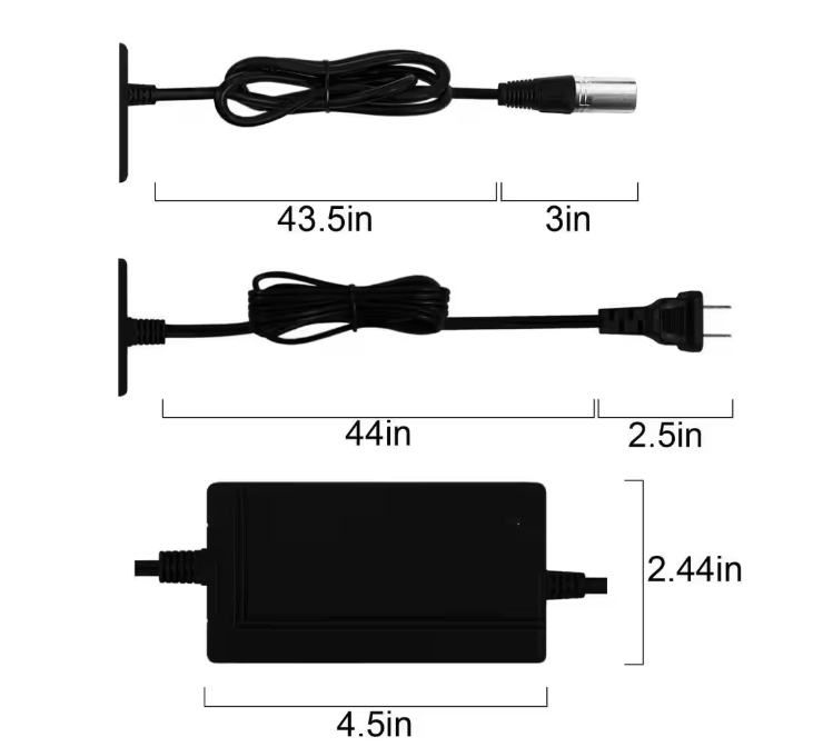 MIGHTY MAX BATTERY 24V 2A Electric Scooter Charger for Go-Go Elite Traveller Plus HD US