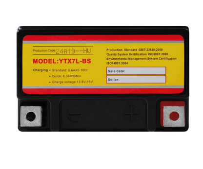 MIGHTY MAX BATTERY YTX7L-BS 12v 6Ah Battery for Suzuki 250 GZ250 1999-2012