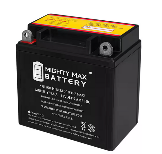 MIGHTY MAX BATTERY 12-Volt 9 Ah 130 CCA Rechargeable Sealed Lead Acid (SLA) Powersport Battery