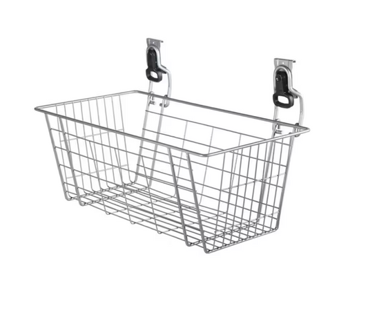 Rubbermaid Fasttrack Garage 24 in. H x 13.13 in. W Wire Mesh Basket,Wall Mounted Storage, Organization Track System for Home/Garage