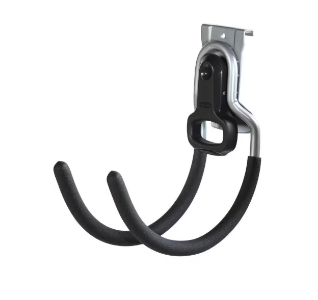 2-Pack Rubbermaid Fasttrack Garage Utility Hook, 50 lbs. Capacity, Wall Mounted Storage and Organization System for Home/Garage