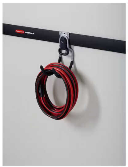 2-Pack Rubbermaid Fasttrack Garage Utility Hook, 50 lbs. Capacity, Wall Mounted Storage and Organization System for Home/Garage