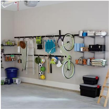 2-Pack Rubbermaid Fasttrack Garage Utility Hook, 50 lbs. Capacity, Wall Mounted Storage and Organization System for Home/Garage