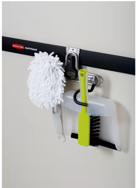 (4-Pack) Rubbermaid Fasttrack Garage Dual Handle Utility Hook,50 lbs. Capacity, Wall Mounted Storage and Organization