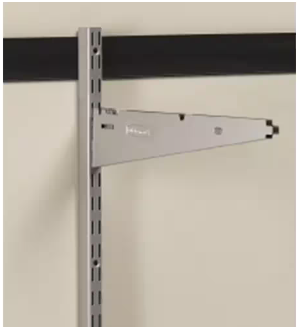 4-Pack Rubbermaid Fasttrack Garage 16 in. Deep Shelf Bracket with Speed Clips, 350 lbs. Capacity,Wall Mounted Storage, Organization System