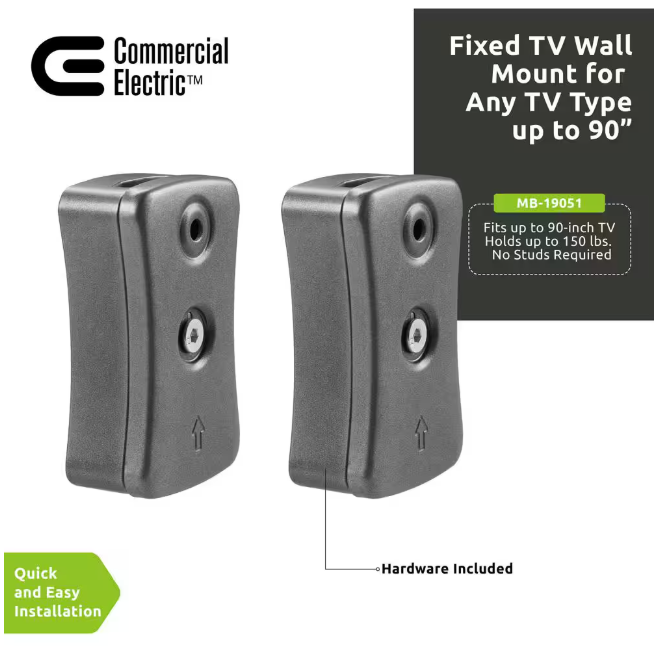Commercial Electric Fixed TV Wall Mount for 26 in. - 90 in. TVs