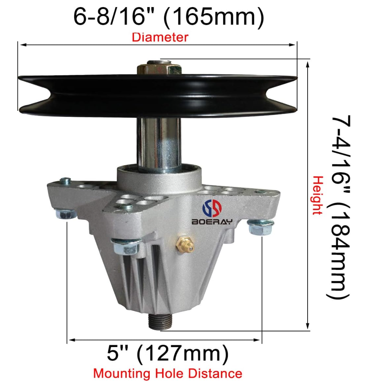 Lawn Mower Spindle Assembly for MTD 918-05078 618-05078 918-050OAKTEN 78A ST-S46 Cub Cadet RZT-S46 CP 30-8024 Stens 285-167 80-11-798 with 4 Tapped Bolts