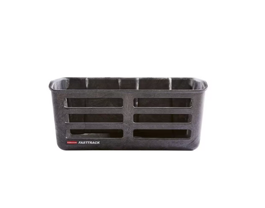 Rubbermaid Fasttrack 15.5 in. W Plastic Utility Bin, Wall Mounted Storage and Organization Track System Accessory for Home/Garage