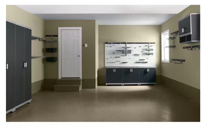 Rubbermaid Fasttrack 15.5 in. W Plastic Utility Bin, Wall Mounted Storage and Organization Track System Accessory for Home/Garage