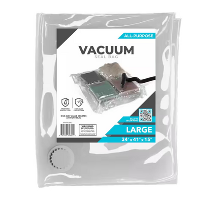 Pratt Retail Specialties Large Clear Vacuum Storage Bag 10-Pack