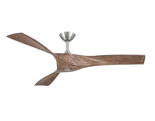 Home Decorators Collection Wesley 52 in. Brushed Nickel Ceiling Fan with Remote Control