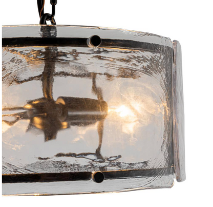 EDISLIVE Chloe 3-Light 11.8 in. Water Glass Black Chandelier for Dinning Room
