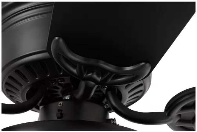 Hugger 52 in. LED Indoor Black Ceiling Fan with Light Kit