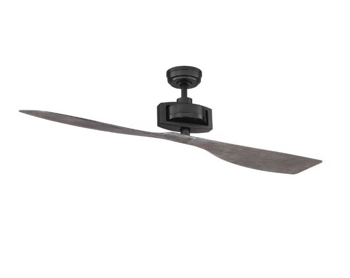 Home Decorators Collection Alderbrook 60 in. Indoor Matte Black Ceiling fan with Remote Control