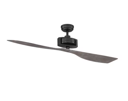 Home Decorators Collection Alderbrook 60 in. Indoor Matte Black Ceiling fan with Remote Control