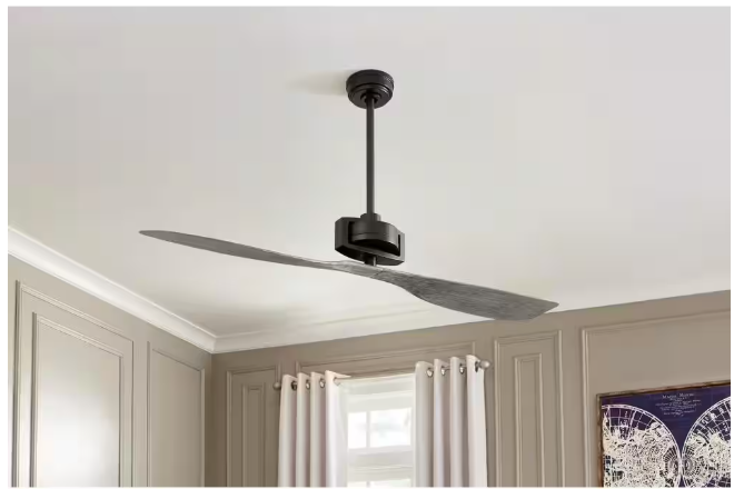 Home Decorators Collection Alderbrook 60 in. Indoor Matte Black Ceiling fan with Remote Control