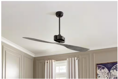 Home Decorators Collection Alderbrook 60 in. Indoor Matte Black Ceiling fan with Remote Control