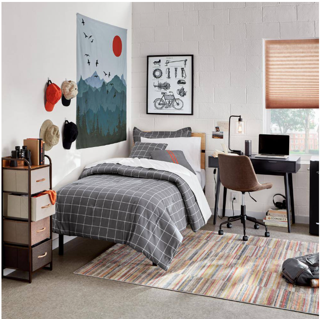 Simple Designs 19 in. Bronson Antique Style Black Industrial Iron Lantern Desk Lamp with Glass Shade