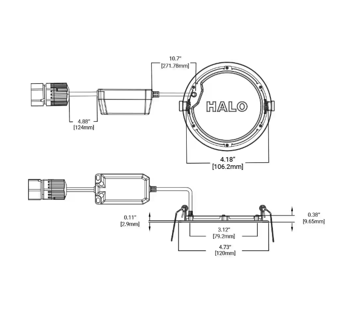 HALO QuickLink Low Voltage, 4 in. Selectable CCT 2700-5000K, 600 Lumens, Slim Canless LED Starter Kit-4pack, Dimmable