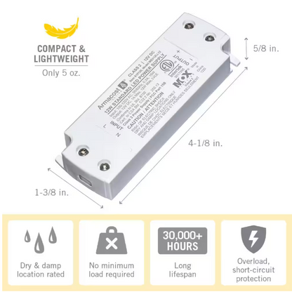Armacost Lighting LED Power Supply 12-Watt Standard Driver 12-Volt Transformer