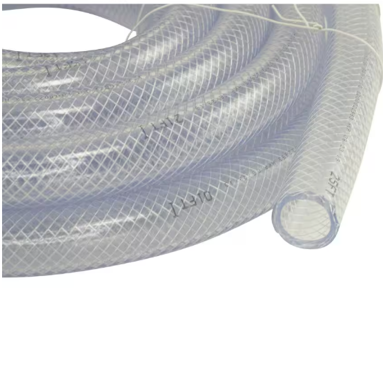 Everbilt 1-3/8 in. O.D. x 1 in. I.D. x 25 ft. PVC Braided Vinyl Tube
