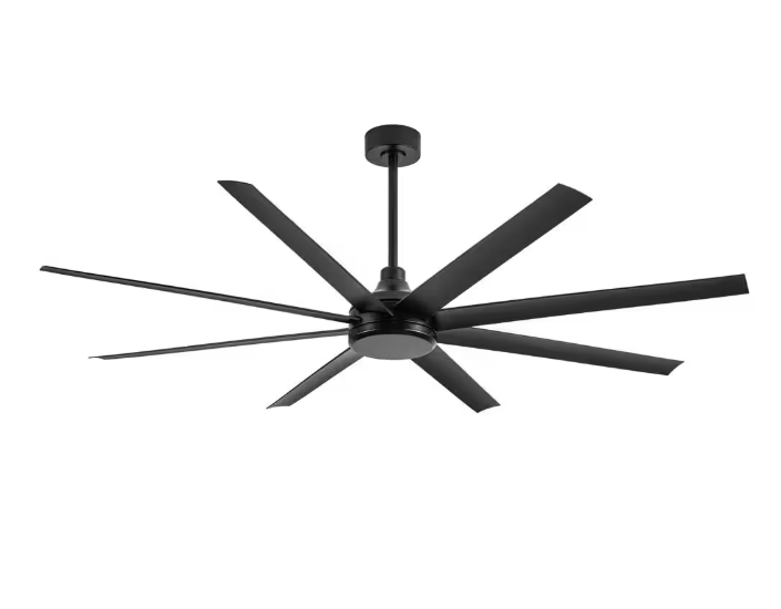 Breezary Melissa 72 in. 6 Fan Speeds Ceiling Fan in Black with Remote Control Included