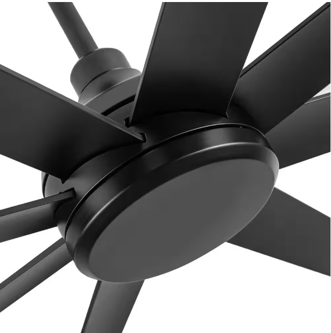 Breezary Melissa 72 in. 6 Fan Speeds Ceiling Fan in Black with Remote Control Included