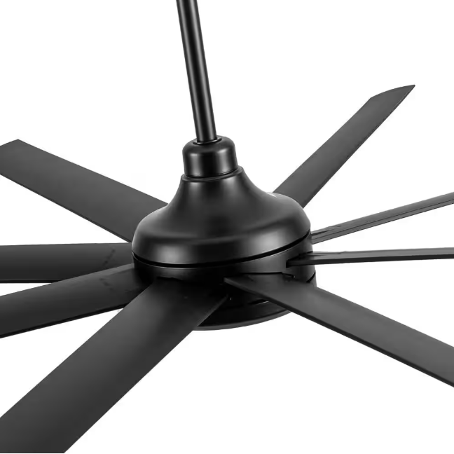 Breezary Melissa 72 in. 6 Fan Speeds Ceiling Fan in Black with Remote Control Included