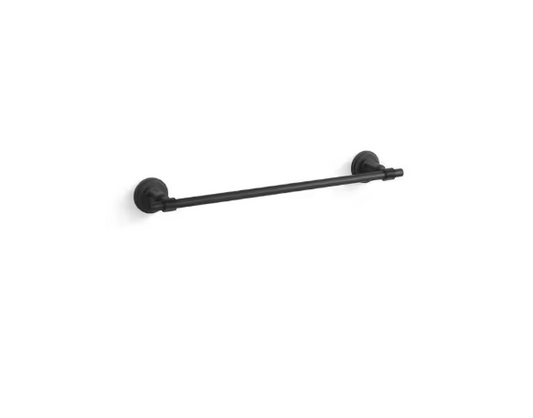 KOHLER Torrington 18 in. Wall Mounted Single Towel Bar in Matte Black