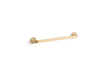 KOHLER Cursiva 18 in. Towel Bar in Vibrant Brushed Moderne Brass