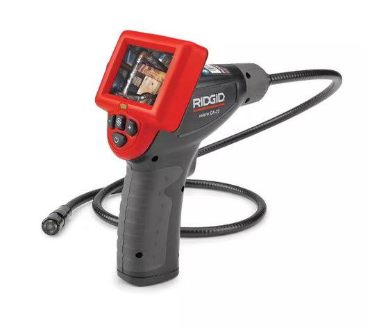 RIDGID CA-25 Micro Visual Inspection & Diagnostic Handheld Camera w/ 2.7 in. Color Display, 4 ft. Fixed Waterproof Camera Cable