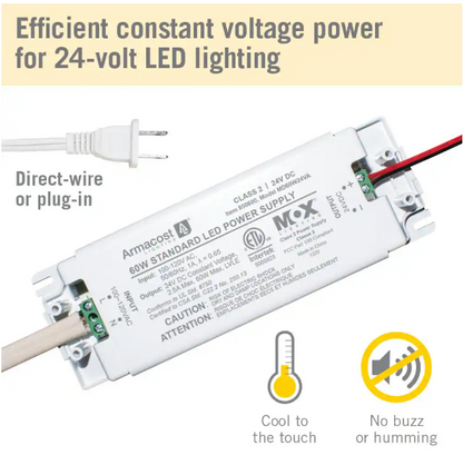 Armacost Lighting 60-Watt 24-Volt Constant Voltage Universal Dimming LED Power Supply