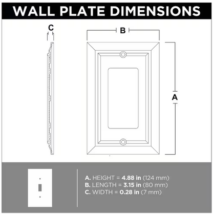 Liberty (3-Pack) Derby 1-Gang Satin Nickel Decorator/Rocker Outlet Metal Wall Plate