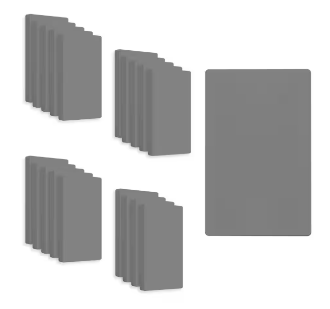 Enerlites 1-Gang Gray Blank Plate Cover Plastic Screwless Wall Plate (20-Pack)