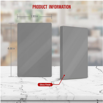Enerlites 1-Gang Gray Blank Plate Cover Plastic Screwless Wall Plate (20-Pack)