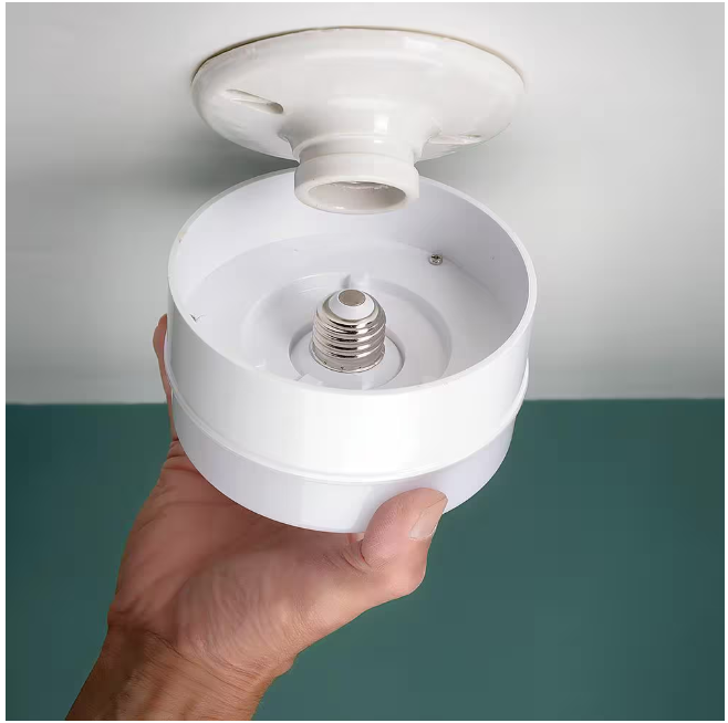 Commercial Electric Spin Light 5 in. White LED Flush Mount Ceiling Light 600 Lumens 4000K Bright White Closet Basement Utility (2 Pack)