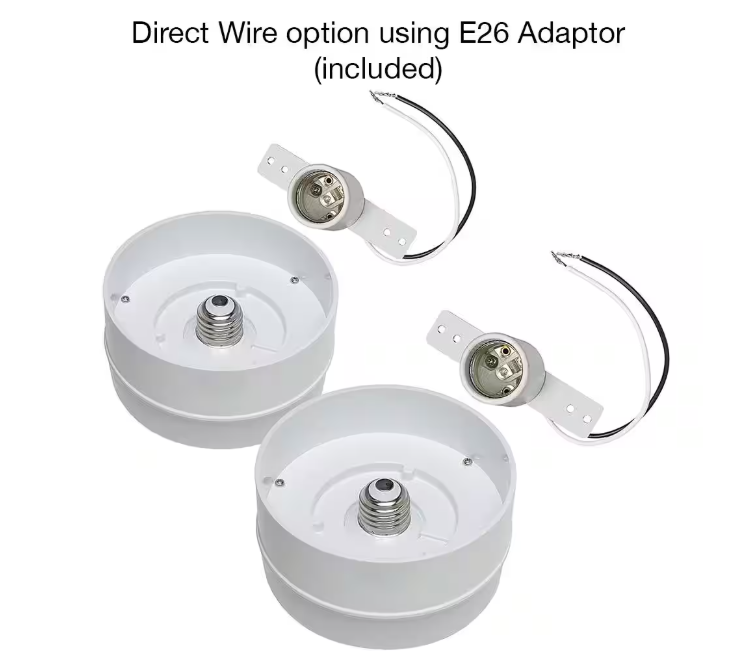 Commercial Electric Spin Light 5 in. White LED Flush Mount Ceiling Light 600 Lumens 4000K Bright White Closet Basement Utility (2 Pack)