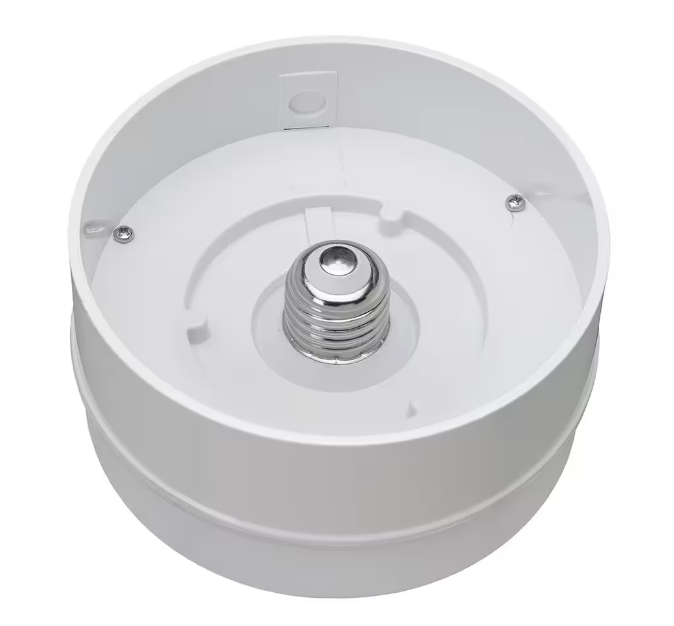 Commercial Electric Spin Light 5 in. White LED Flush Mount Ceiling Light 600 Lumens 4000K Bright White Closet Basement Utility (2 Pack)